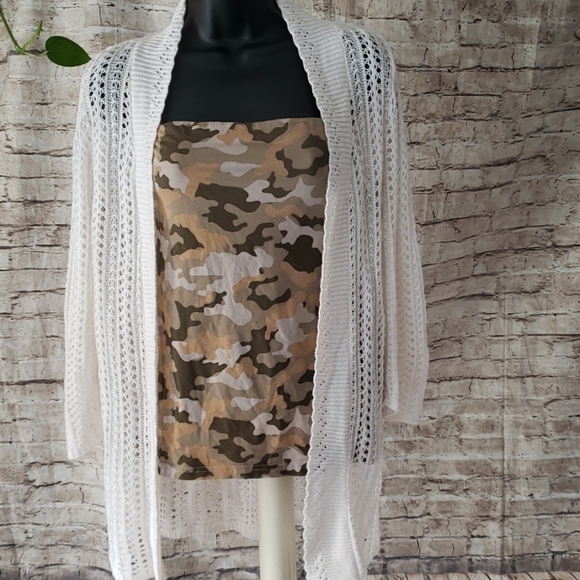 Sophia and Jane loose knit white cardigan - Picture 2 of 4